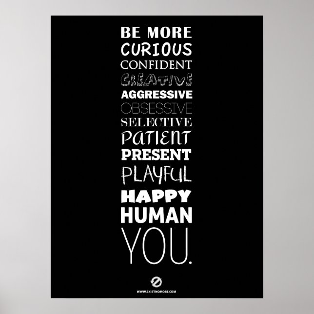 BE 12 Poster Large Blk (Vorne)