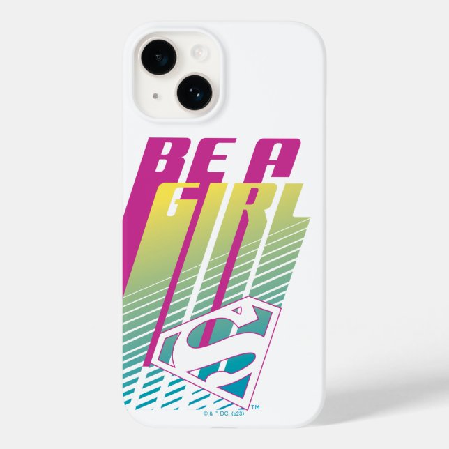 "Be a Girl" Supergirl Graphic Case-Mate iPhone Hülle (Rückseite)