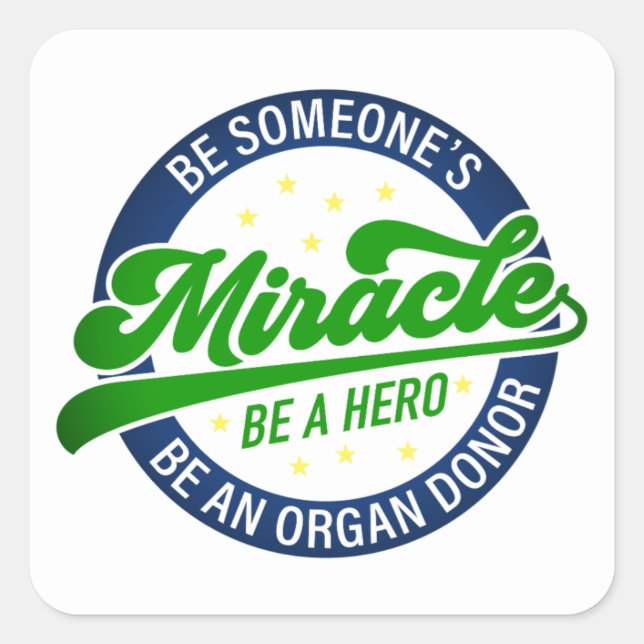 Be a Hero Organ Donation Miracle Sticker (Vorderseite)