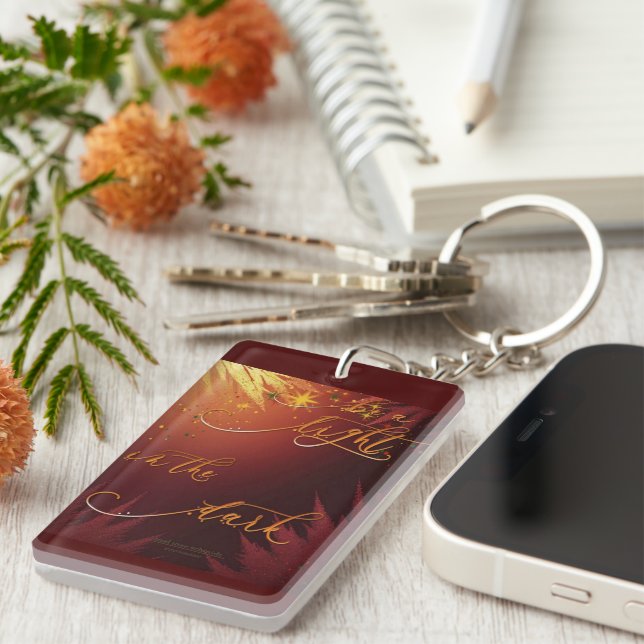 Be A Light Bordeaux Mel Mae Schmidt Stationery Schlüsselanhänger (Vorderseite rechts)