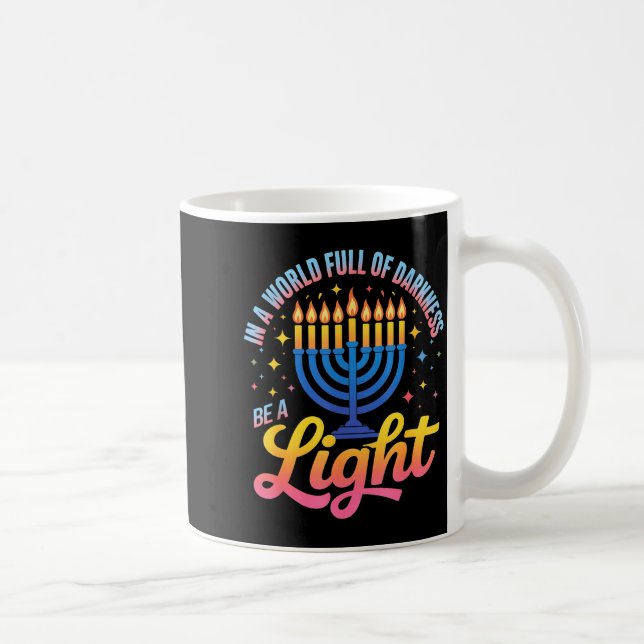Be A Light Happy Hanukkah Menorah Jewish Gift  Kaffeetasse (Rechts)