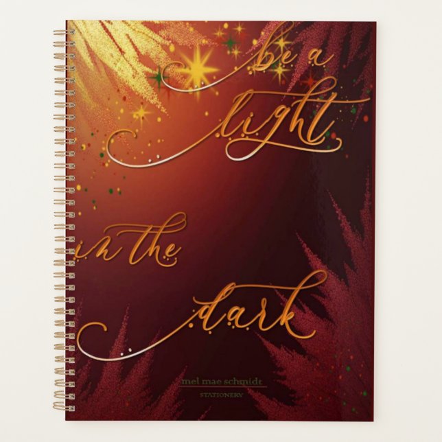 Be A Light Red-Gold Mel Mae Schmidt Stationery Planer (Vorderseite)