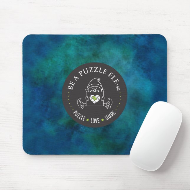 Be A Puzzle Elf — Water Bottle /Tumbler Mousepad (Mit Mouse)