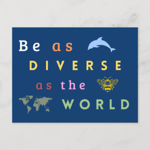 Be as diverse as the world postkarte