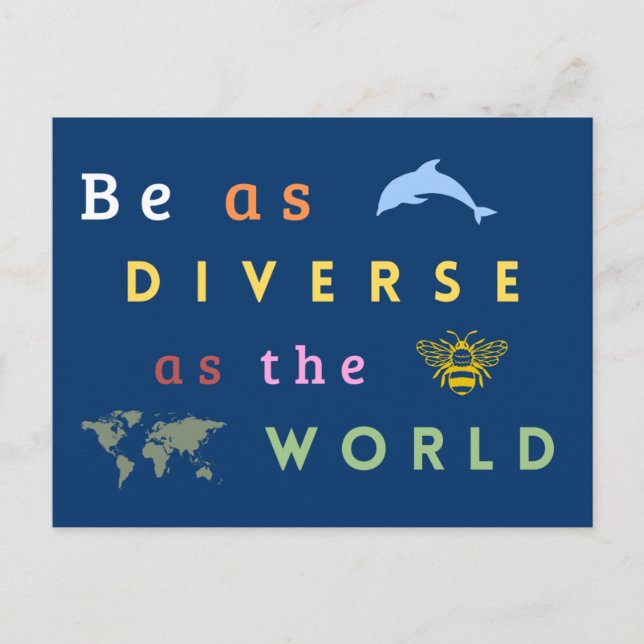 Be as diverse as the world postkarte (Vorderseite)