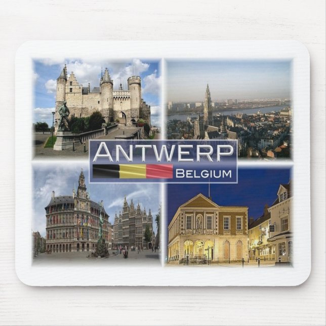 BE Belgien - Antwerpen - Het Steen - Kathedrale Mousepad (Vorne)
