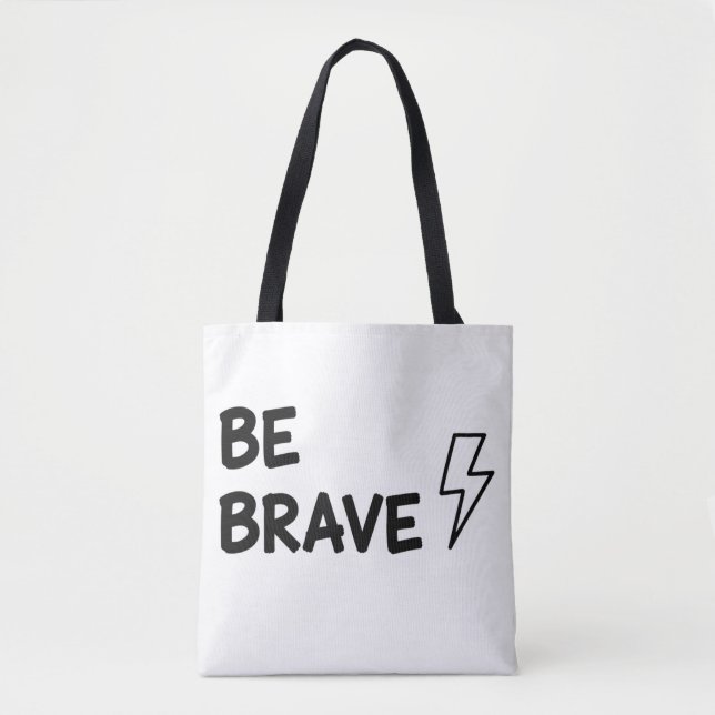Be Brave Motivational Quote with Lightning Bolt De (Vorderseite)