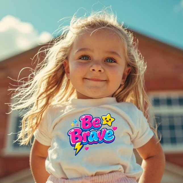 Be Brave Y2K Cute Kids Graphic Tee (Von Creator hochgeladen)