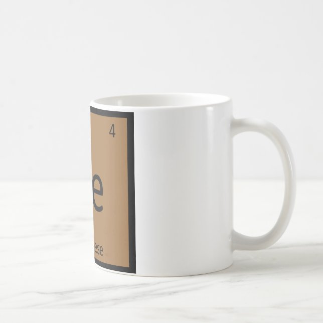 Be - Burmese Cat Python Chemistry Element Symbol Kaffeetasse (Rechts)