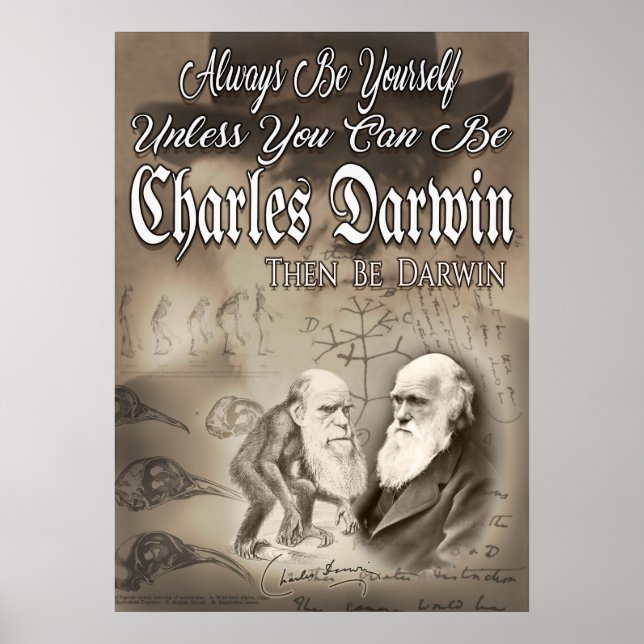 Be Charles Darwin Poster (Vorne)