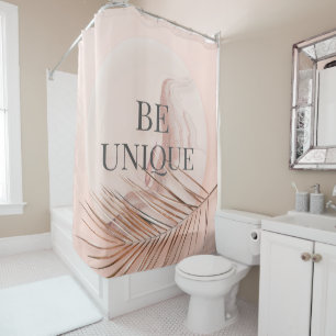 BE EINZIGARTIGE Rose Gold Trendy Typografie Duschvorhang