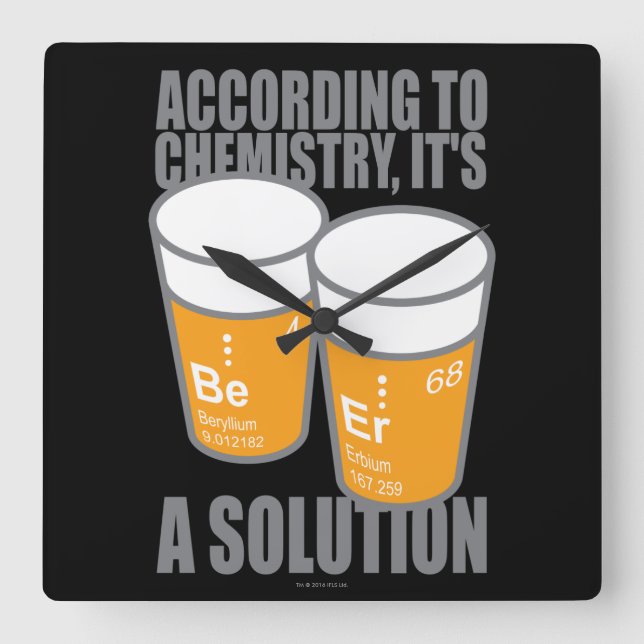 BE-ER QUADRATISCHE WANDUHR (Vorderseite)