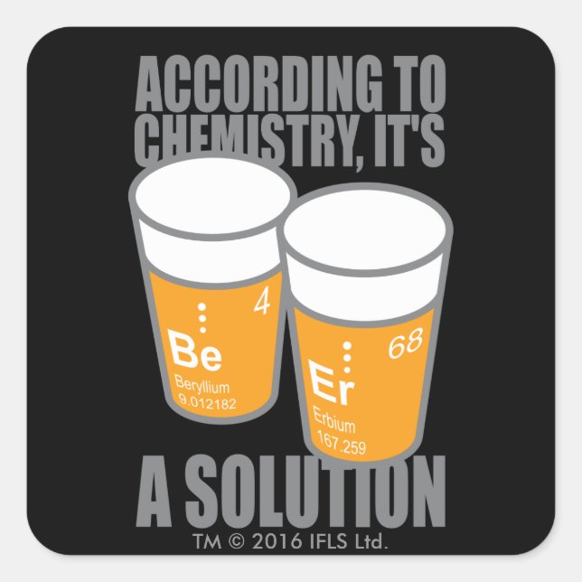 BE-ER QUADRATISCHER AUFKLEBER (Vorderseite)