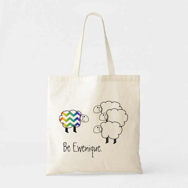 Be Ewenique Rainbow Sheep Tragetasche (Vorne)