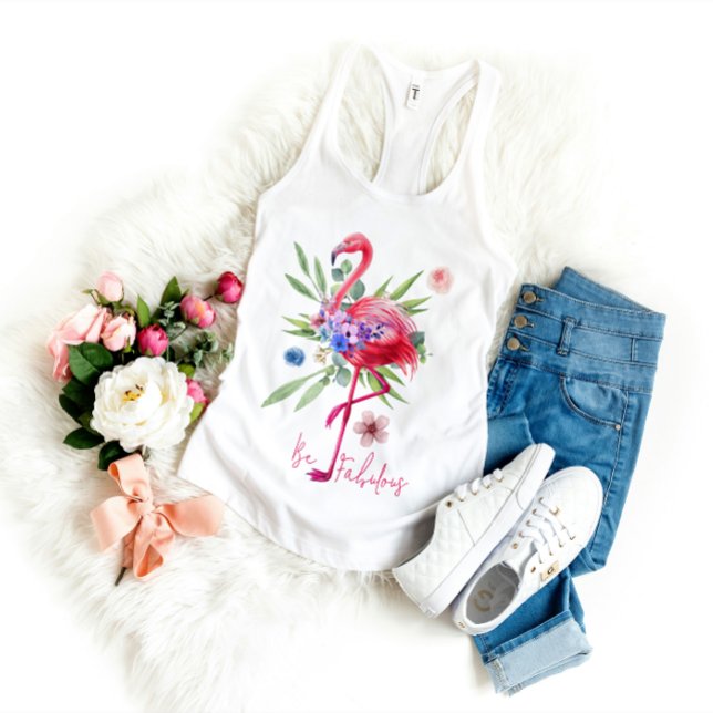 "Be Fabulous" Flamingo Tank Top (Von Creator hochgeladen)