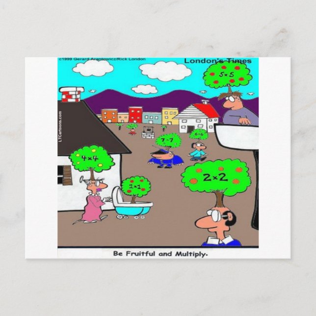 Be Fruitful & Multiply Funny Postkarte (Vorderseite)