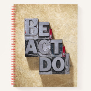 Be, handeln, tun notizbuch