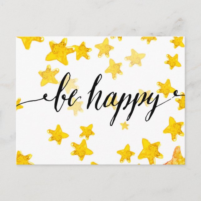 Be Happy 3 Postkarte (Vorderseite)