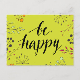 Be Happy 5 Postkarte