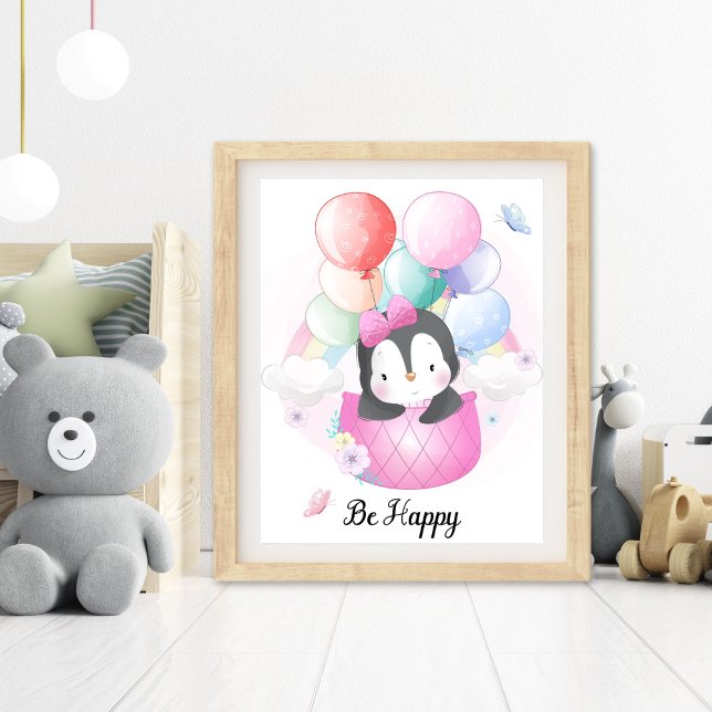Be Happy Animal Kinderzimmer Wall Art Fotodruck (Be Happy Animal Nursery Wall Art)