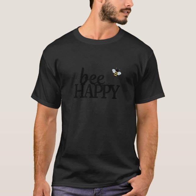 Be Happy Bumble Bee T-Shirt (Vorderseite)