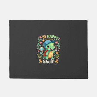 Be Happy In Your Own Shell Turtle Autism Awareness Fußmatte