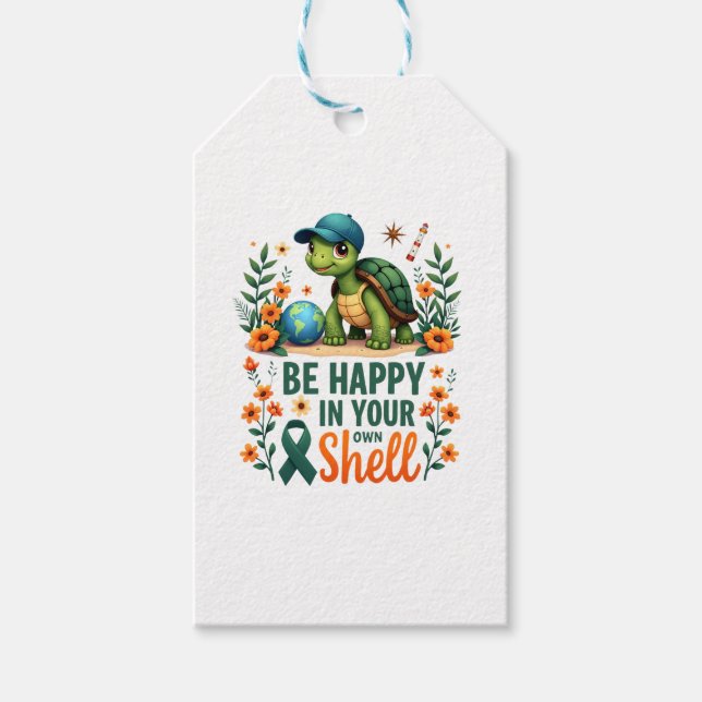 Be Happy In Your Own Shell Turtle Autism Awareness Geschenkanhänger (Vorderseite)