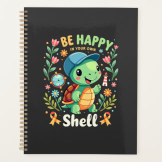 Be Happy In Your Own Shell Turtle Autism Awareness Planer