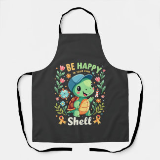 Be Happy In Your Own Shell Turtle Autism Awareness Schürze