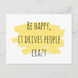 Be Happy inspiration card Postkarte