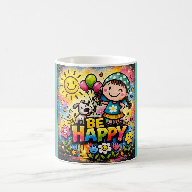 Be Happy Mug Kaffeetasse (Mittel)