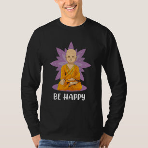 Be Happy Niedlich Baby Buddha Lotus Blume Mandala T-Shirt