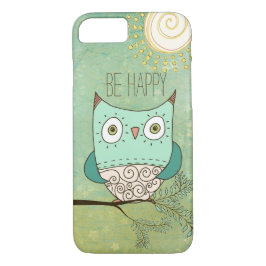 Be Happy Retro Bohemisch Owl Case-Mate iPhone Hülle