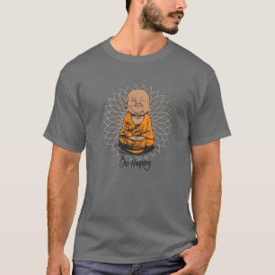 Be Happy Zen Little Baby Buddha T Mandala T Gesche T-Shirt