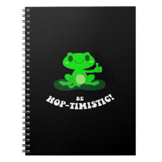 Be HopTimistic | Funny Frog Lover | Niedlicher Fro Notizblock