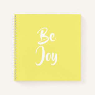 Be Joy Light Yellow Notebook Notizbuch