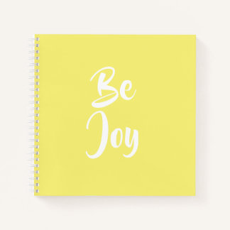 Be Joy Light Yellow Notebook Notizbuch
