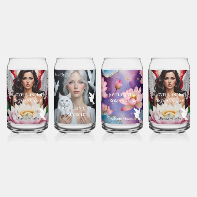 Be joyful in hope. (Romans 12:12) Dosenglas (Vorderseite)