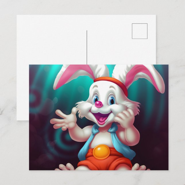 Bé Kaninchen Postkarte (Vorne/Hinten)