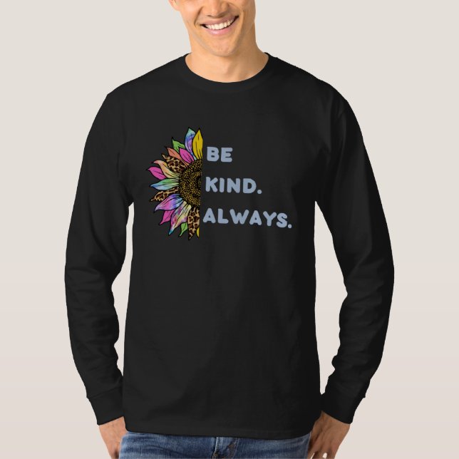 Be Kind Always Love Peace Sign Tie Dye Hippie T-Shirt (Vorderseite)