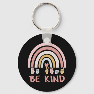 Be Kind ASL III - Amerikanische Gebärdensprache Schlüsselanhänger
