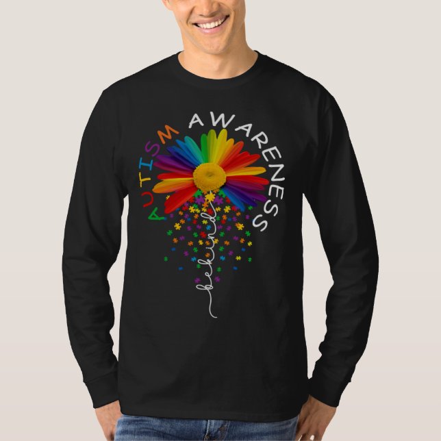 Be Kind Autism Awareness Daisy Flower Mom Women Ki T-Shirt (Vorderseite)