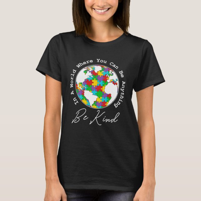 Be Kind Autism Mom Dad Women Kids Autism Awareness T-Shirt (Vorderseite)