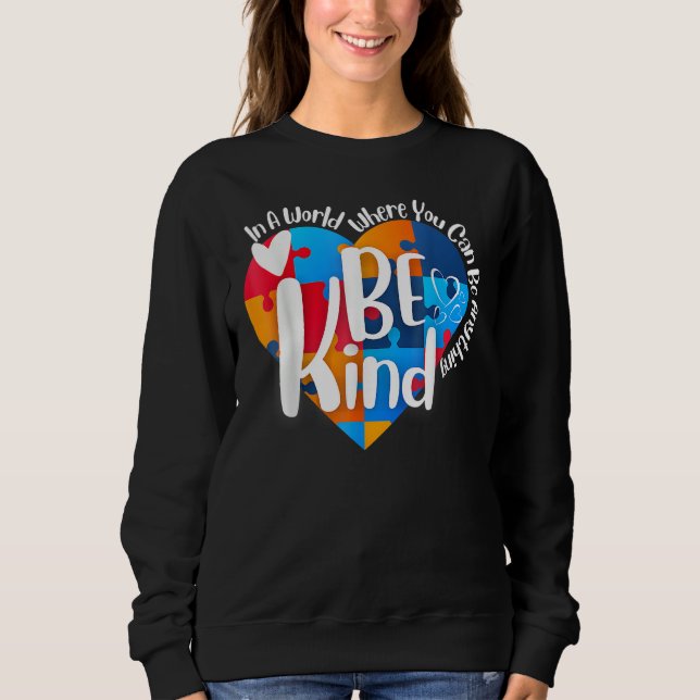 Be Kind Can Be Anything Puzzle Sweatshirt (Vorderseite)