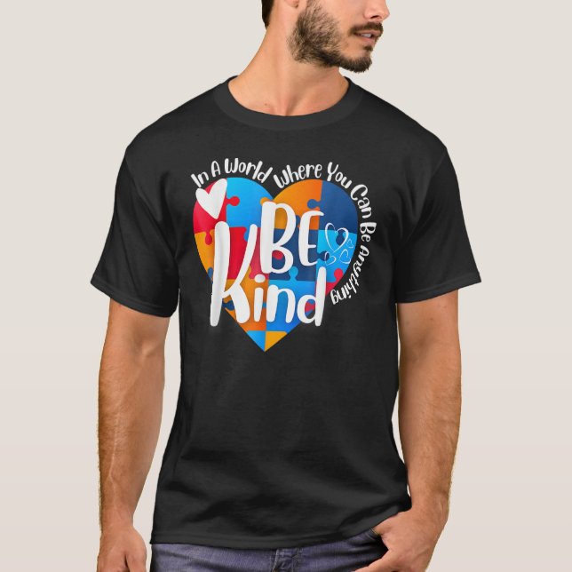 Be Kind Can Be Anything Puzzle T-Shirt (Vorderseite)