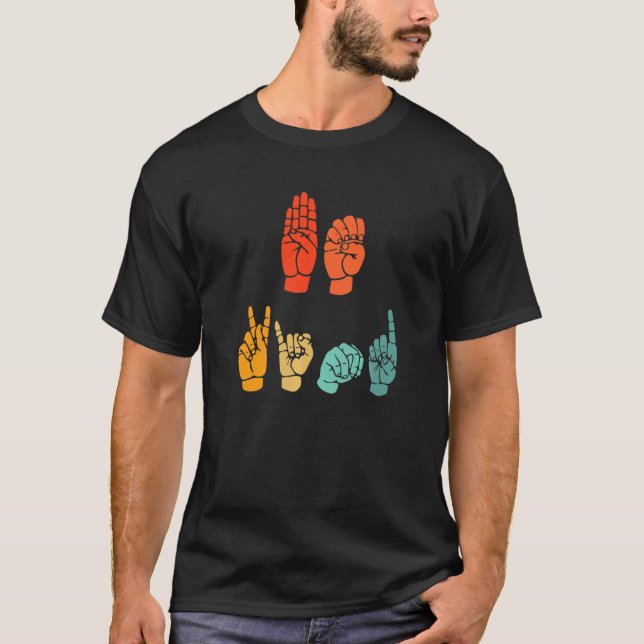 Be Kind Hand Signal SIgn Language Unity Day Anti B T-Shirt (Vorderseite)