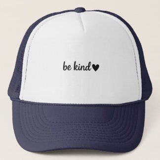 Be Kind Handwritten Quote with Heart – Minimalist  Truckerkappe
