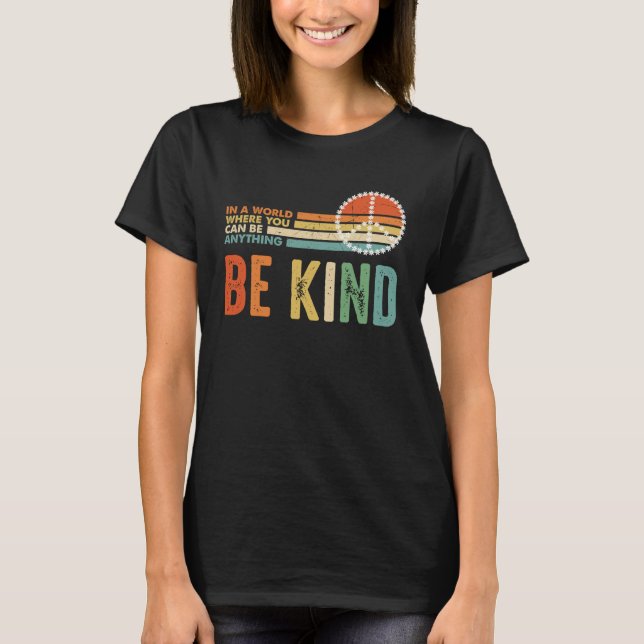 Be Kind Kindness Autism Peace Sign Tie Dye Spread  T-Shirt (Vorderseite)