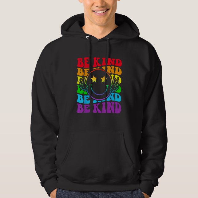 Be Kind LGBT Pride Month Gay Right Funny Smile Hap Hoodie (Vorderseite)