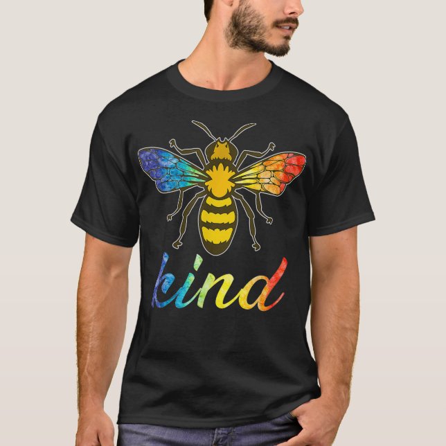 Be Kind LGBTQ Ally Bee Kindness  T-Shirt (Vorderseite)